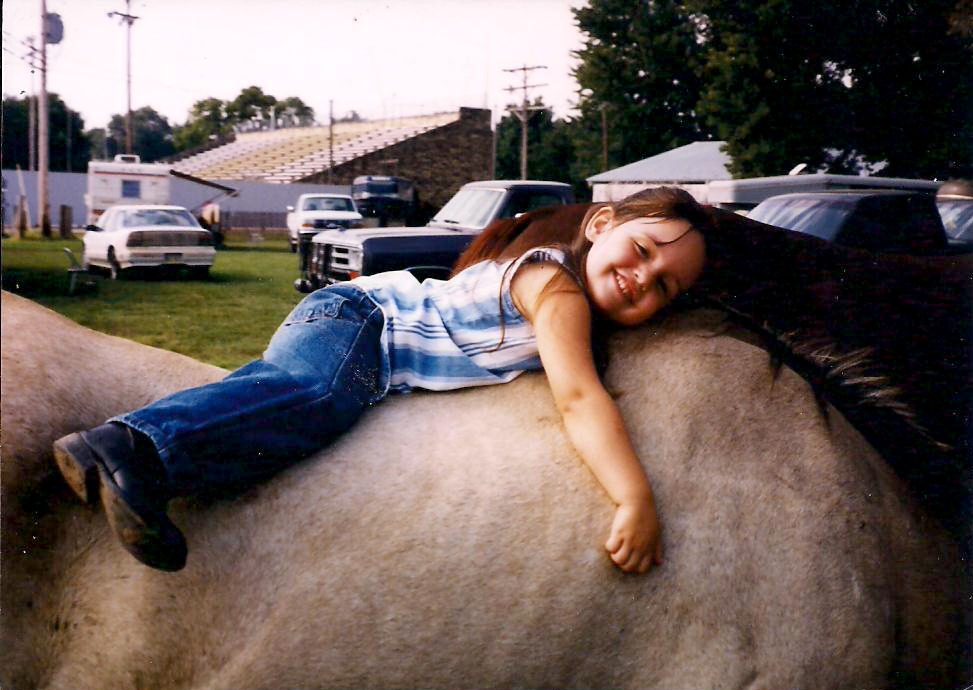 Anything to do with horses is what newly crowned 2014-15 Junction City Rodeo Queen Brooke Wallace has always wanted to do most. She’s relaxing here at just age five, on the back of Lady between classes at an Eastern Kansas Horseman’s Association Show in Abilene.