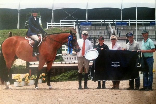Dolly Anderson rode Im Handy Andy to win jumping competition last year in Lexington, Kentucky.