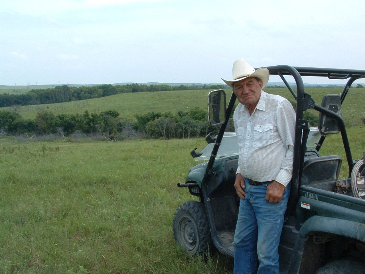 A four-wheeler had replaced horses for Alma rancher Gilbert Capoun, who passed away recently. “It’s easier to get on, doesn’t ever offer to buck me off, doesn’t eat or need a drink when I’m not using it, and works fine for gathering and checking cattle,” evaluated Capoun, who took pride in the pasture renovation on his Wabaunsee County CX Ranch.