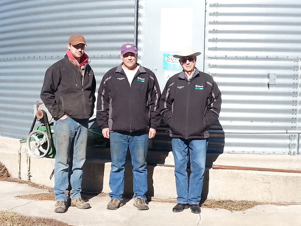 Grain storage is important to spreading out marketing of grain produced by Mark, John and Jack Wray on their Ottawa farm.