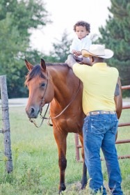 Helping youth develop, often with horses, has been a life objective of Al Davis, Manhattan, and now he’s excited to have his two-year-old son, Beckett, beginning to take an interest in horses, too.