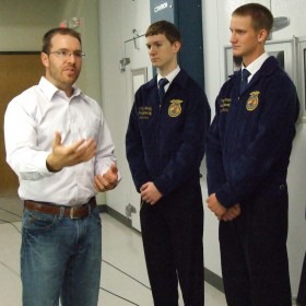 State Kansas FFA officers were given a tour of the Kansas Wheat Commission headquarters in Manhattan earlier this year by Dalton Henry, governmental affairs specialist for the Wheat Commission.
