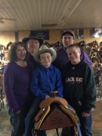 by the R Bar B Saddlery. Russ and Dina Brown and their sons Payke, Tucker and Lakin are a busy family at The R Bar B, northeast of Topeka, keeping track of the diverse enterprises including saddles, tack, apparel, trailers, a new arena and about anything related to the Western lifestyle.