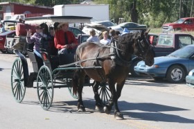 Horse drawn carriage rides are scheduled free of charge, Saturday afternoon, April 5, as a feature of The Kansas Flint Hills & Cowboy Culture events planned as part of Paxico First Friday Two-Day Antique and Art Walk, April 4 and 5.