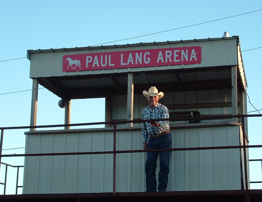  Paul Lang was one of the original directors of the Burlingame Saddle Club 45 years ago and remains active today, appropriately recognized with the club’s arena dedicated in his name. The 45th annual Santa Fe Trail Rodeo is Friday and Saturday evenings, May 15-16, at the arena.