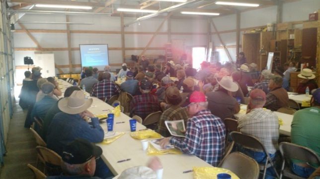 More than 100 producers from throughout eastern Kansas, at least ten counties, as well as from western Missouri, attended the Grazing Management Field Day sponsored by the Conservation Distracts and Natural Resources Conservation Service (NRCS) offices serving Anderson, Coffey and Linn County counties. (Photo by Rod Schaub.)