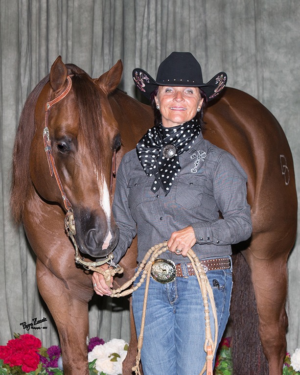 Bartendin Baron, a sorrel Quarter Horse stallion known as Cinco, was bred, raised and has been shown personally by Abilene horsewomen Doreen Everett as well as exhibited by several  top Midwestern cowboys in a handful of different registered show divisions proving his versatility, earning recognition as an American Quarter Horse (AQHA) Champion.