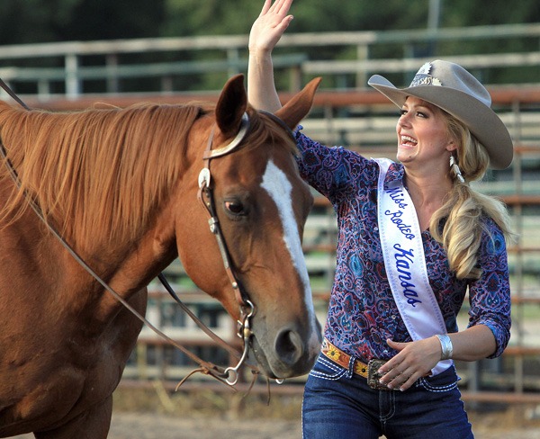 Hesston cowgirl, Abbey Pomeroy is Miss Rodeo Kansas 2015 and won the prestigious Horsemanship Award in the Miss Rodeo America 2016 pageant during the recent National Finals Rodeo at Las Vegas. 