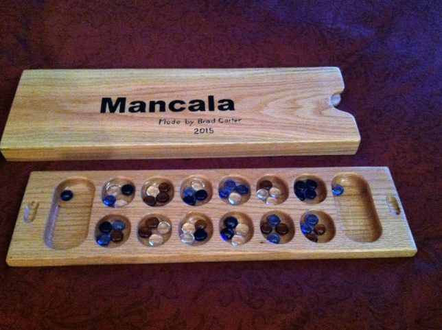 Mancala game boards were built by Brad Carter as Christmas presents for his four grandchildren this year. 