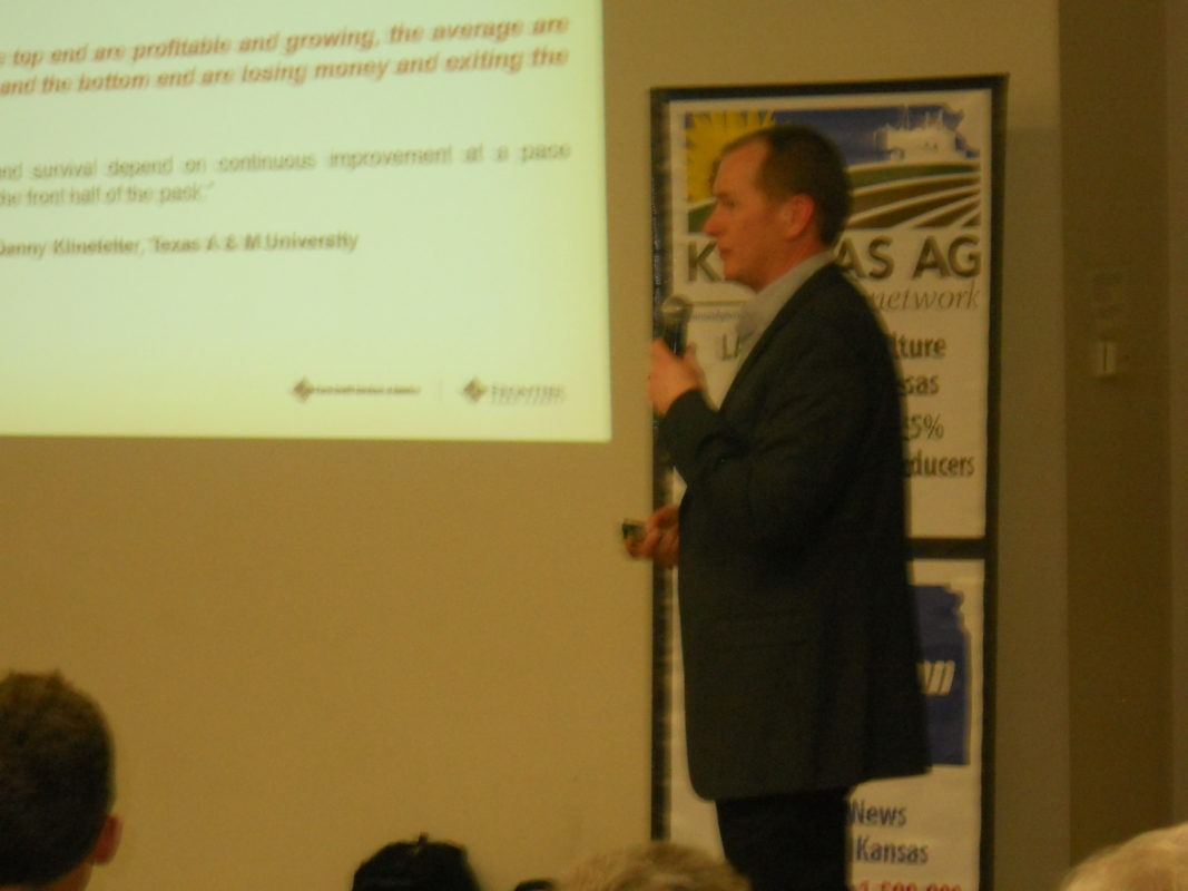 Speaking to a packed Sauder Community Center at Madison for the Farm Profit Conference last Thursday evening, Chad Gent, Omaha, vice president of retail credit for Farm Credit Services of America, said, “There will always be opportunities in agriculture, but be prepared to make adjustments.”