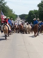 Rodeo livestock will be driven down Highway 177 from Cottonwood Falls to the arena north of Strong City as highlight of the parade in conjunction with the 79th annual Flint Hills Rodeo, June 2-3-4. 