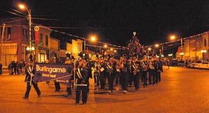 The Burlingame Band will strike up their first beat at 6 o’clock, Saturday evening, Dec. 3, officially opening the Parade of Lights, and climaxing a jam packed day of Christmas on the Trail activities at the 27th annual Burlingame Country Christmas. 